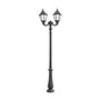 Stalp de iluminat ornamental pentru gradina echipat, 2.7ml, 2 brate, E27, 2x15W, CCT set, IP55, Fumagalli, Noemi, Nebo Ofir