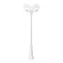 Stalp de iluminat ornamental pentru gradina echipat, 2.35ml, 3 brate, E27, 3x8.5W, CCT set, IP55, Fumagalli, Globe 250 Classic, Ricu Bisso
