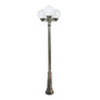 Stalp de iluminat ornamental pentru gradina echipat, 2.4ml, 3 brate, E27, Fumagalli, Globe 300 Classic, Ricu Bisso