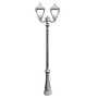 Stalp de iluminat ornamental pentru gradina echipat, 3.1ml, 2 brate, E27, 2x6.5W, Fumagalli, Simon, Nebo Ofir