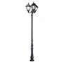 Stalp de iluminat ornamental pentru gradina echipat, 3.6ml, 3 brate, E27, 3x50W, 4000K, Fumagalli, Simon, Tabor Ofir