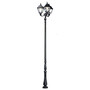 Stalp de iluminat ornamental pentru gradina echipat, 4.2ml, 3 brate, E27, 3x30W, CCT set, IP55, Fumagalli, Simon, Horeb Adam
