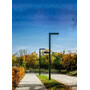 Stalp de iluminat stradal modern echipat, 7ml, LED, 4000K, 2+1 brate, 3x24W, IP65, Way S, ElmarCo