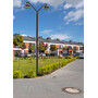 Stalp de iluminat stradal modern echipat, 5ml, 2x32W, LED, 4000K, IP65, Calgary, ElmarCo