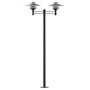 Stalp de iluminat modern pentru gradina echipat, 2ml, 2 brate, E27, IP65, Scania, ElmarCo