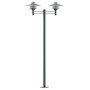 Stalp de iluminat modern pentru gradina echipat, 2ml, 2 brate, E27, IP65, Scania, ElmarCo