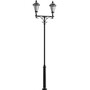 Stalp de iluminat ornamental pentru parcuri echipat, 4ml, 2x34.5W, LED, 4000K, IP65, Lyon, ElmarCo