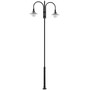 Stalp de iluminat stradal ornamental neechipat, 2 brate, 6ml, IP65, Lesi, ElmarCo