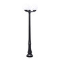 Stalp de iluminat modern pentru gradina echipat, 2ml, 3 brate, E27, tip glob, Fumagalli, Globe 250 Modern, Dino Nardo