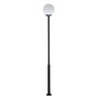 Stalp de iluminat modern pentru gradina echipat, 2.7ml, E27, 6.5W, Fumagalli, Globe 300 Modern, Enea 2400