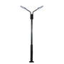 Stalp de iluminat modern pentru parcuri echipat, 3ml, 30W, LED, 6000K, negru, 2 brate, IP65, L.C, SV-002 C