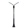Stalp de iluminat modern pentru parcuri echipat, 3ml, 30W, LED, 6000K, negru, 2 brate, IP65, L.C, SV-008 C
