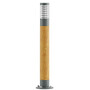 Stalp de iluminat modern pentru gradina echipat, 1.2ml, LED, 3000K/4000K, fara brate, insertie lemn, 8.5W, IP65, Bolard R D, ElmarCo