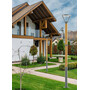 Stalp de iluminat modern pentru parcuri echipat, 3.5ml, LED, 3000K/4000K, fara brate, insertie lemn, 23.5W, IP66, Bretania D, ElmarCo